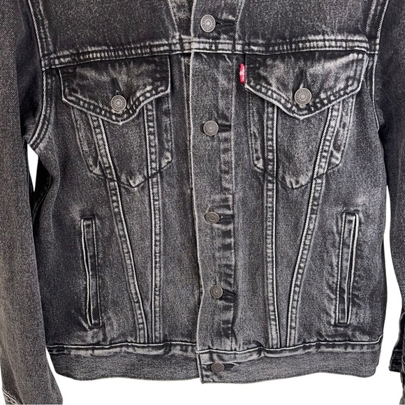 LEVI’s ✘ Black Cotton Denim Oversized Jean Jacket, Unisex, S - Picture 4 of 10